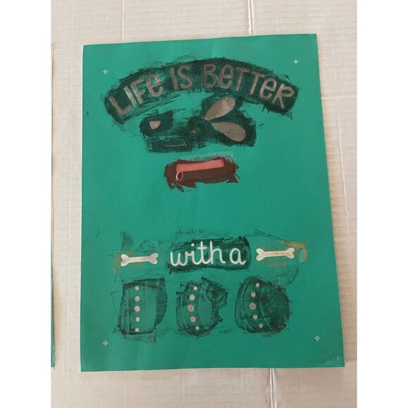 Life Is Better With A Dog Chalk Couture 12x18 Transfer - Picture 4 of 6